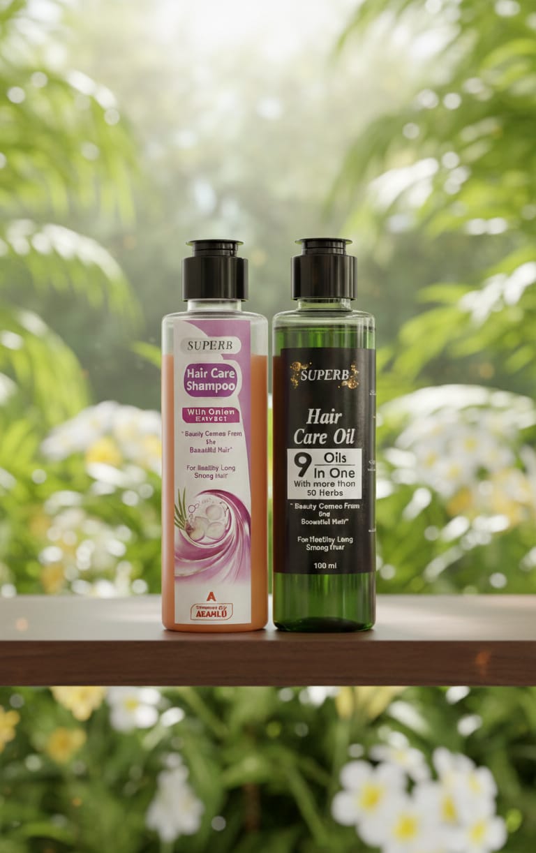 ASANLO Eid Offer: Hair Care Oil + Onion Extract Shampoo Combo